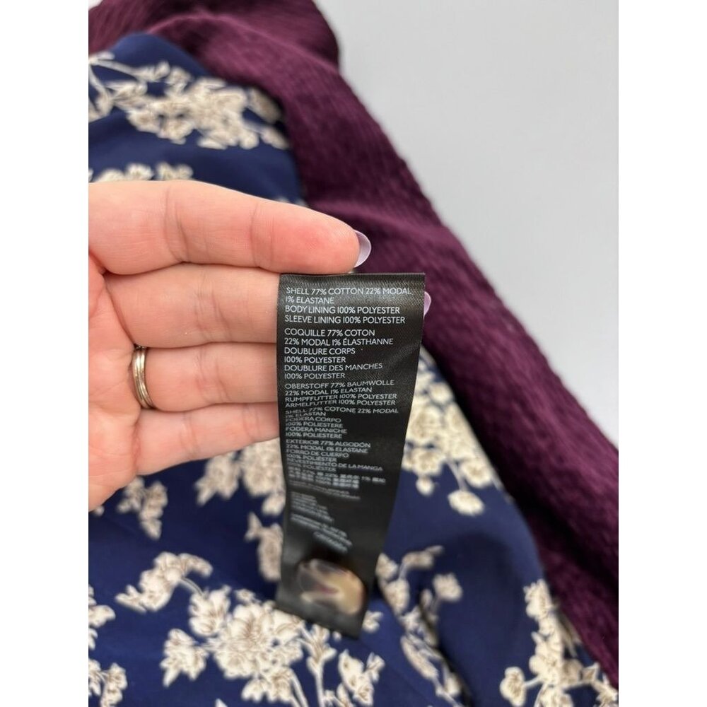 By Anthropologie women's‎ 4 dark maroon corduroy duster jacket gothic lined - Picture 14 of 15